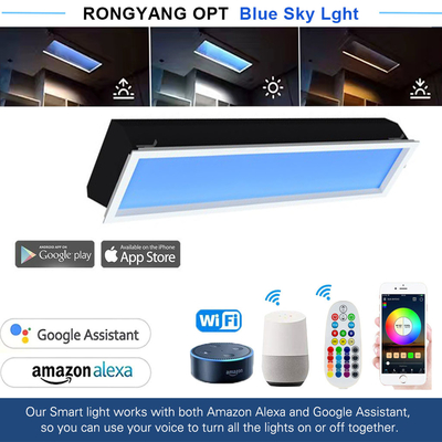 kaufen Moderne Illusion Skylight Beleuchtung – 6,2 kg Leichtbauweise, 4000+ Lumen Helligkeit, Fernbedienung & App-Steuerung, nahtlose Smart Home Integration via DALI-2 & Zigbee Online-Herstellung
