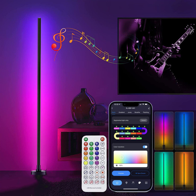 kaufen Fernbedienung LED RGB Eckstehlampe Farbwechsel AC85V-265V Online-Herstellung