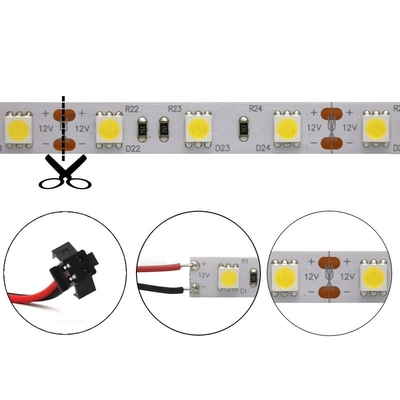 kaufen Mehrfarbiger schneidbarer SMD 5050 RGB LED-Streifen 60LED/M Länge 100 mm Online-Herstellung