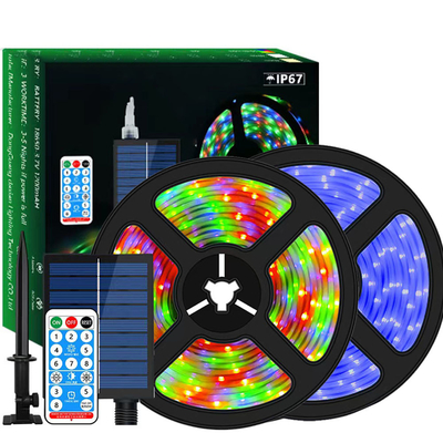 kaufen Selbstklebendes wasserdichtes Solar-Streifenlicht für den Außenbereich 2835 SMD RGB CCT 2700K-6500K Online-Herstellung