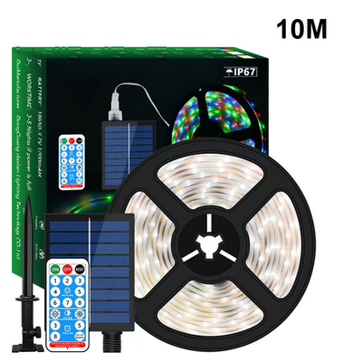 kaufen Länge 5M 10M LED Solar Strip Light 2835 Outdoor Wasserdicht Warmweiß Online-Herstellung