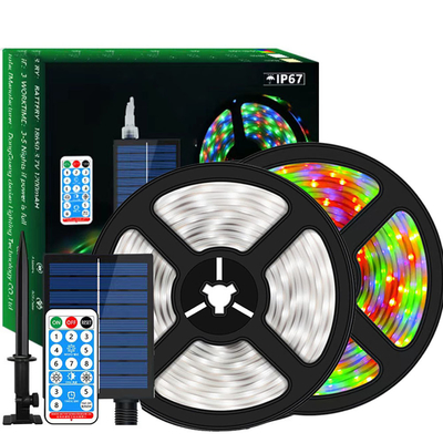 kaufen Wasserdichte SMD2835-Streifen-Lichter Solar, stabiler solarbetriebener RGB-LED-Streifen Online-Herstellung