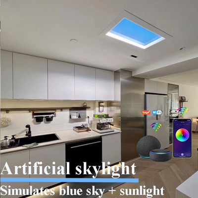 kaufen Dimmable Tuya Smart Wifi führte gefälschtes Faux-Oberlicht täfelt das künstliche zirkadiane Sonnenlicht Online-Herstellung