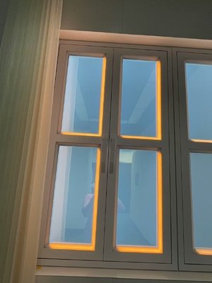 kaufen Smart Fake Window Light CRI 95 Wandmontierbar L1332*W781*H66mm mit App- und Fernbedienung für natürliche Umgebung Online-Herstellung