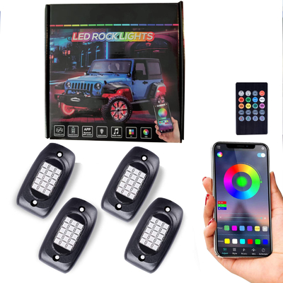 DC 12V Stabile RGB Rock Lights mit Fernbedienung 8Pcs Neon Underglow
