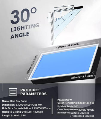 Künstlicher blauer Himmel führte Oberlicht-Deckenverkleidung 600x600 Dimmable verdünnen ultra Dali 1V-10V