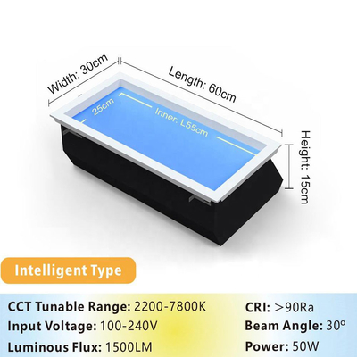 L600*W300*H150mm Led-Sky-Panel für Deckenreservehöhe 300mm Energieeinsparlicht