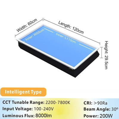 Leistungsfaktor 0,9 LED-Deckenleuchte mit Ausgangsleistung 150 Watt und L1200 X W600 X H295mm