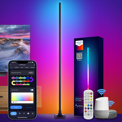 Wohnzimmer-Infrarot-RGB-Eckstehlampe mit Fernbedienung und Musikmodus