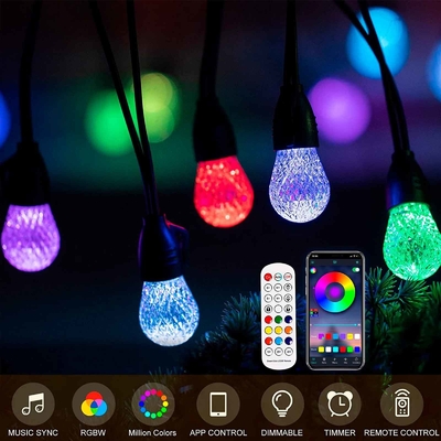 Weihnachts-Infrarot-RGB-Lichterkette DC 5 V 48 Fuß Fernbedienung für Party